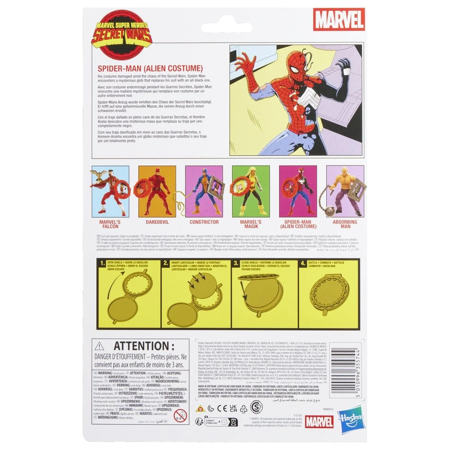 Marvel Legends Series Secret Wars Spiderman Alien Costume Figur 15cm Produktfoto