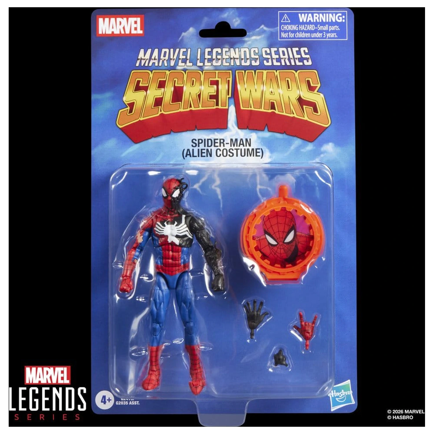 Marvel Legends Series Secret Wars Spiderman Alien Costume Figur 15cm Produktfoto