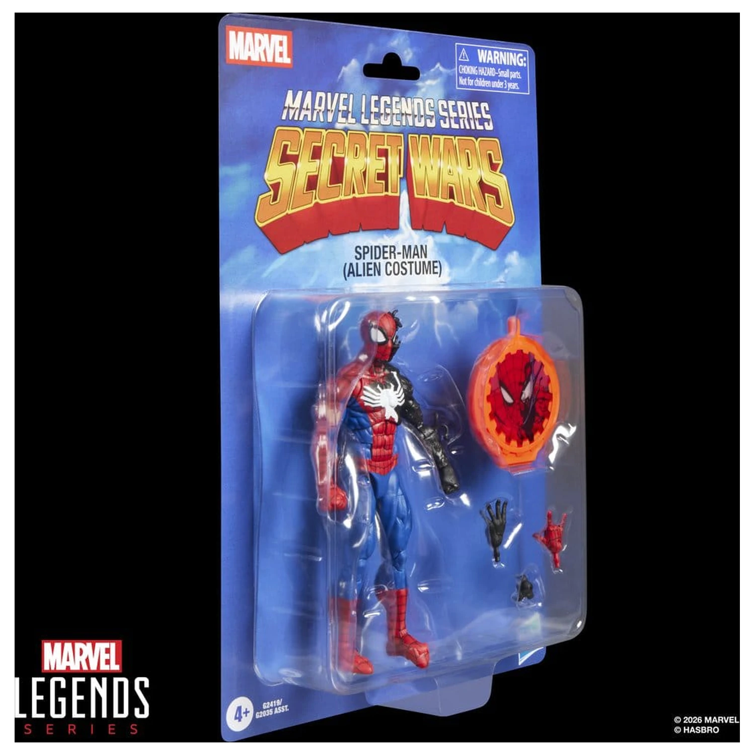 Marvel Legends Series Secret Wars Spiderman Alien Costume Figur 15cm Produktfoto