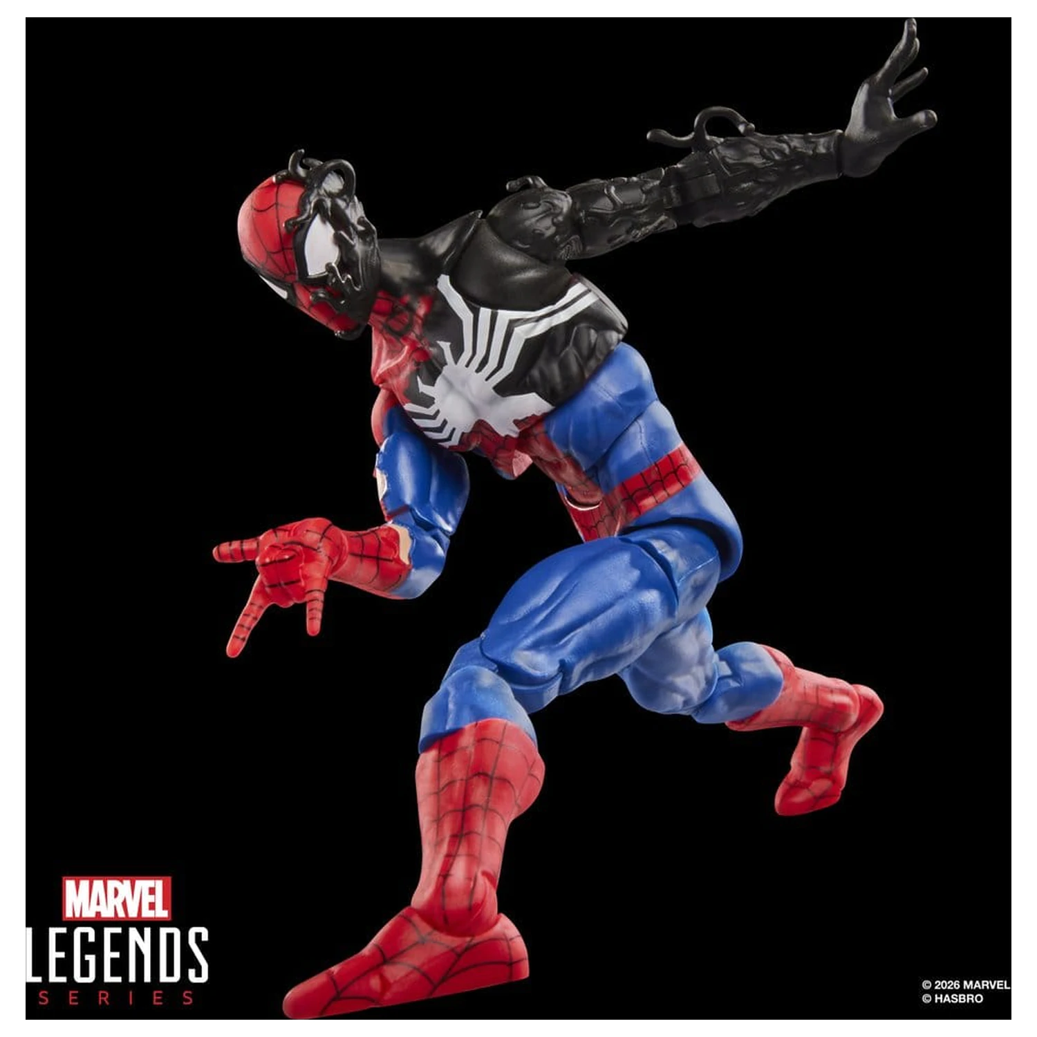 Marvel Legends Series Secret Wars Spiderman Alien Costume Figur 15cm Produktfoto