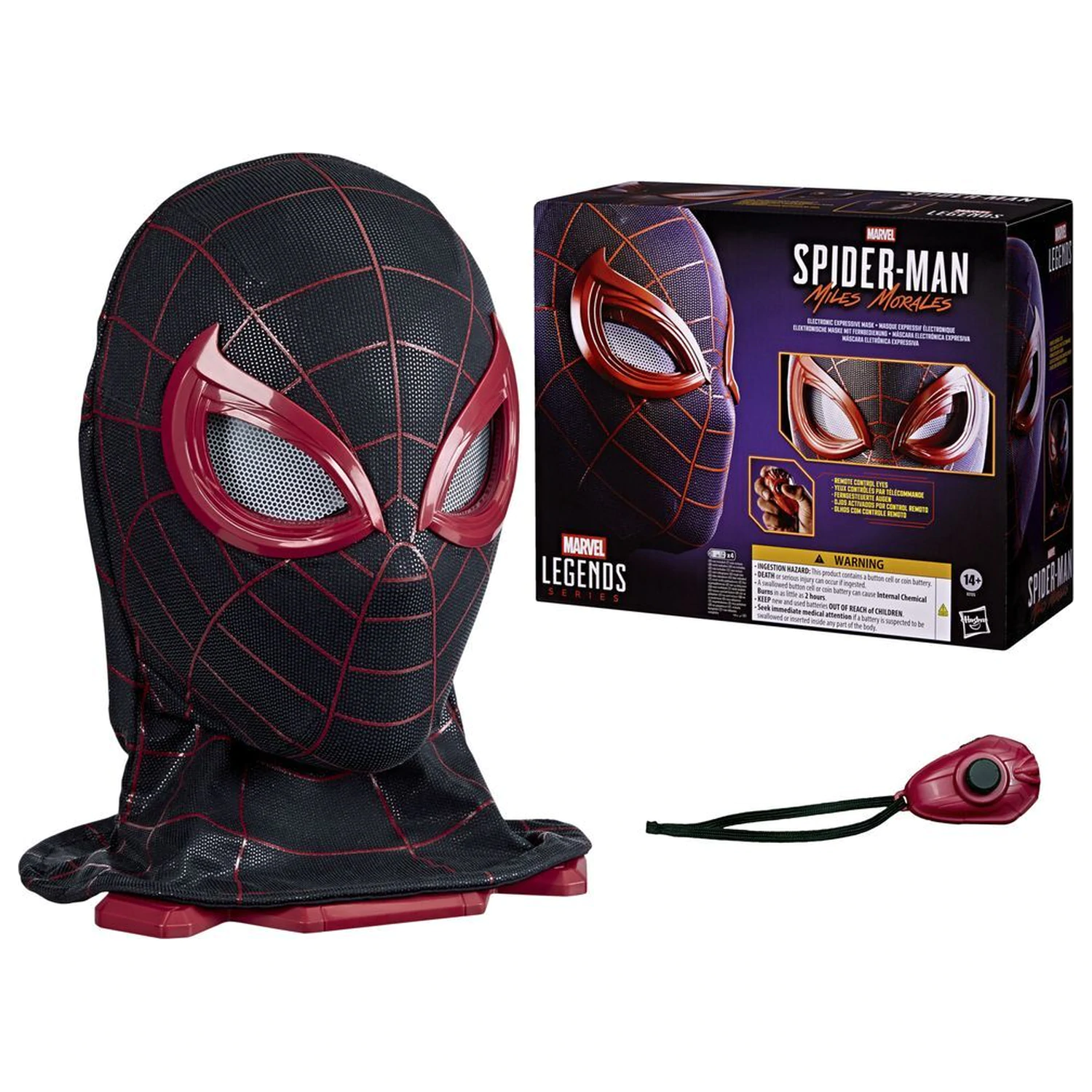 Marvel Legends Series Spider-Man Miles Morales elektronische Maske Produktfoto