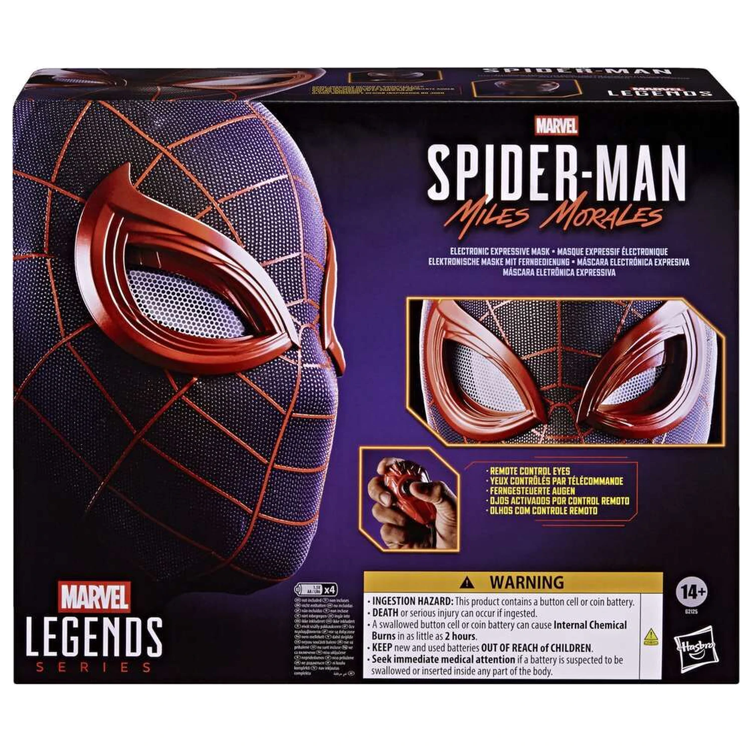 Marvel Legends Series Spider-Man Miles Morales elektronische Maske Produktfoto