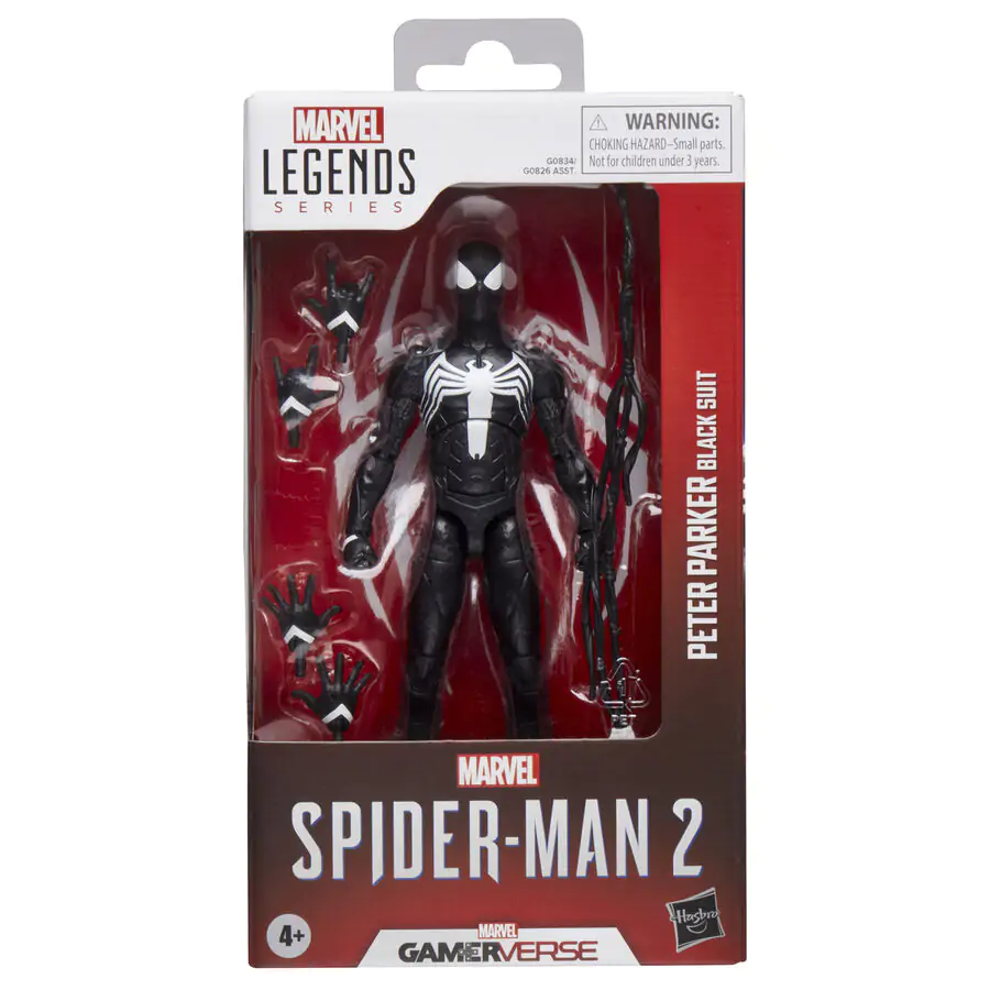 Marvel Legends Spider-Man 2 Peter Parker Black Suit Figur 15 cm Produktfoto