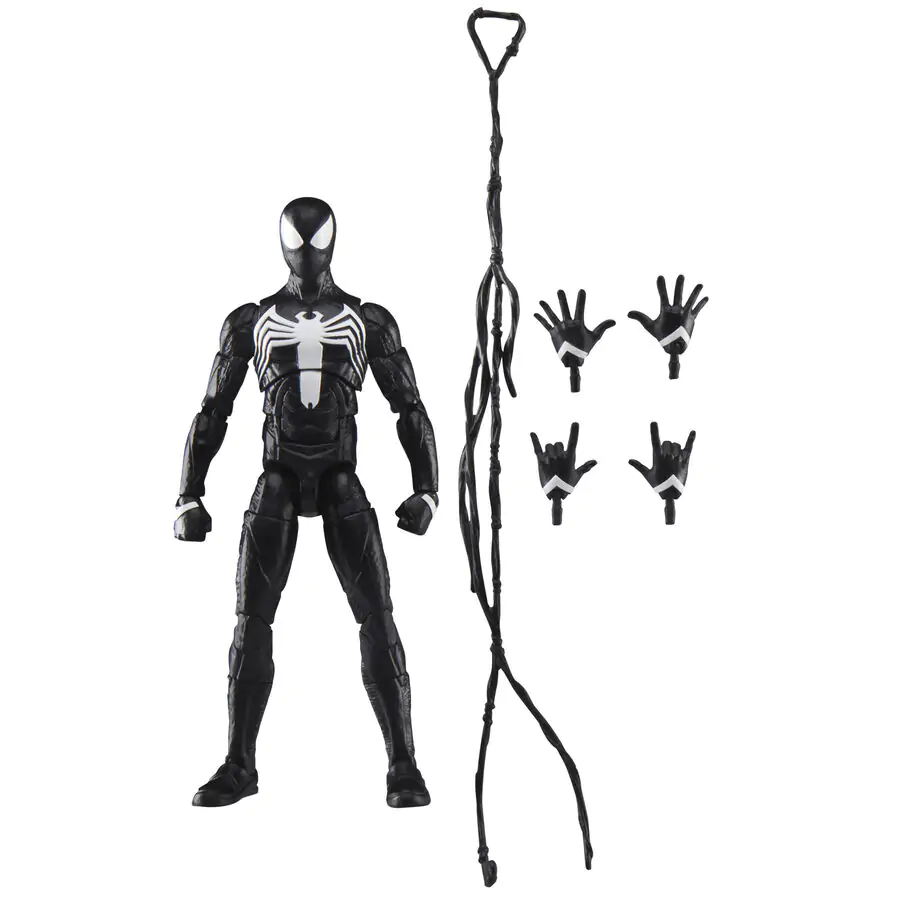 Marvel Legends Spider-Man 2 Peter Parker Black Suit Figur 15 cm Produktfoto