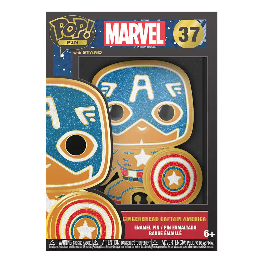 Marvel Loungefly POP! Pin Ansteck-Pin Captain America 10 cm Produktfoto