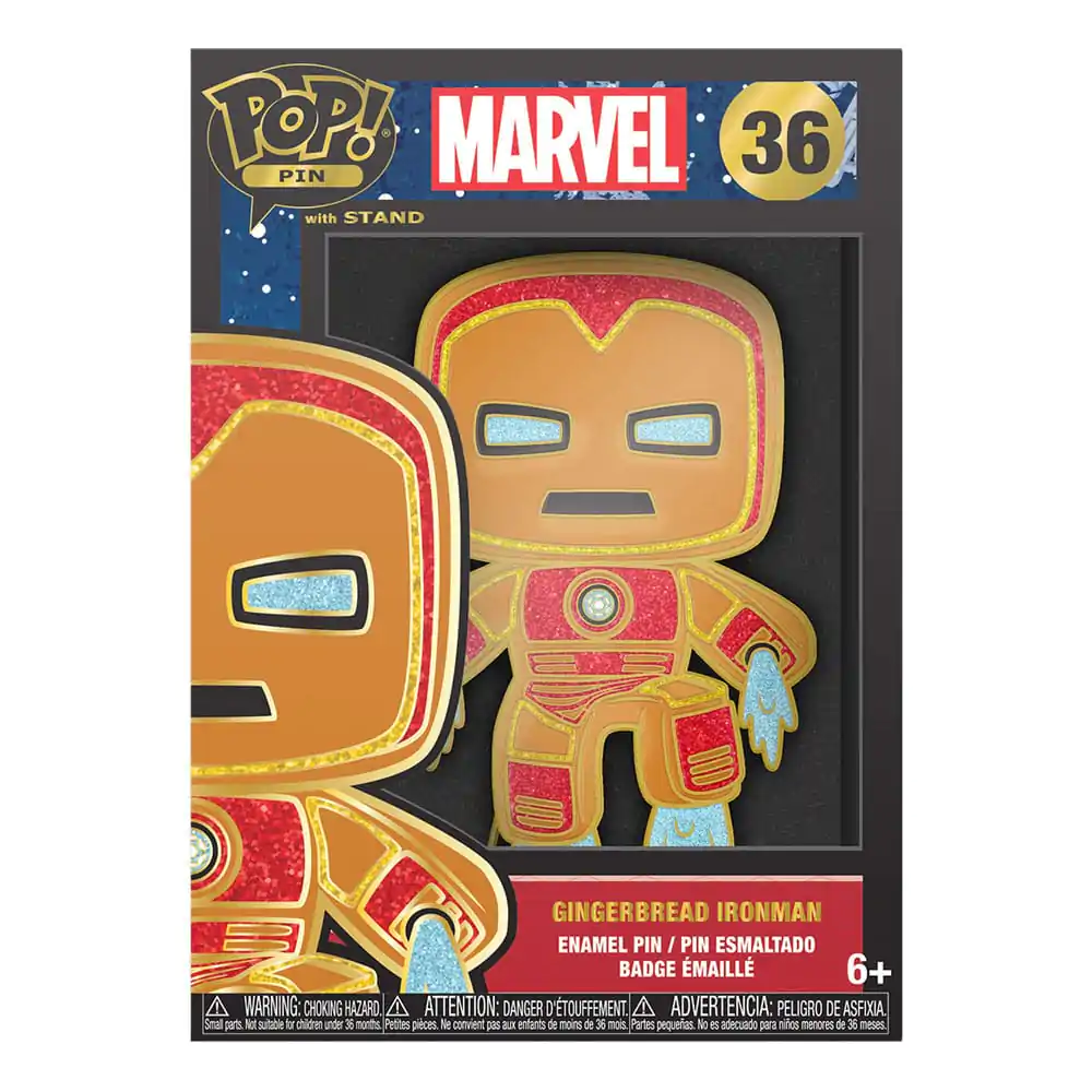 Marvel Loungefly POP! Pin Ansteck-Pin Iron Man 10 cm Produktfoto