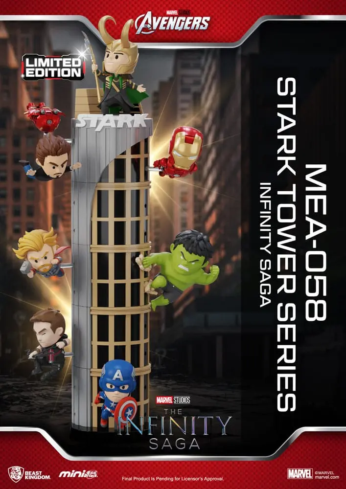 Marvel Mini Egg Attack Figuren The Infinity Saga Stark Tower series Tony Stark & Mark VII suit pod mod 12 cm termékfotó