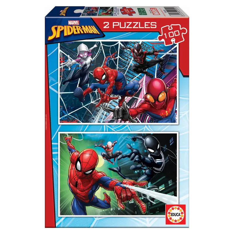Marvel Spiderman Puzzle 2x100St termékfotó