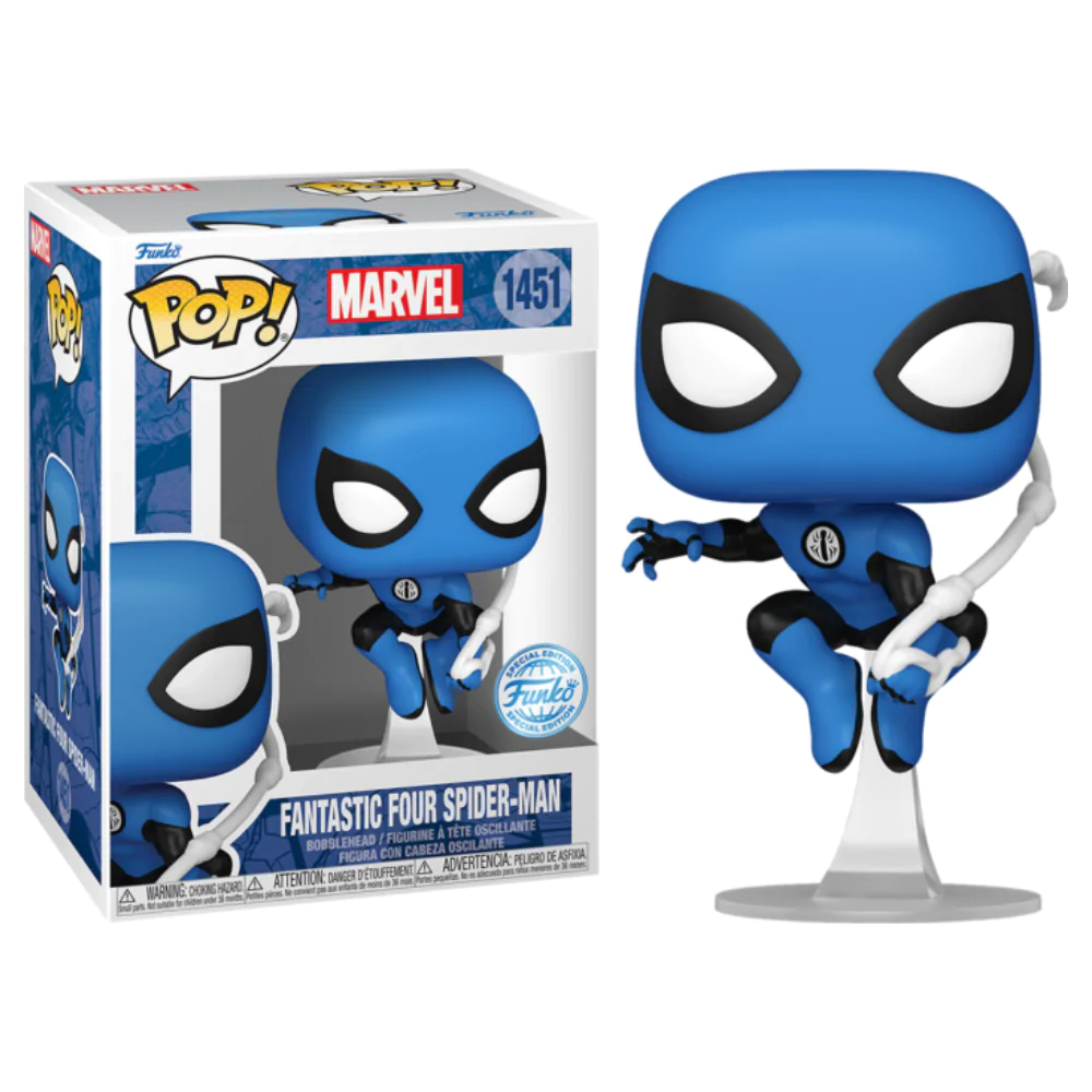 Marvel Pop! Fantastic Four Vinyl Figur Spider-Man Blue Suit Special Edition 10 cm Produktfoto
