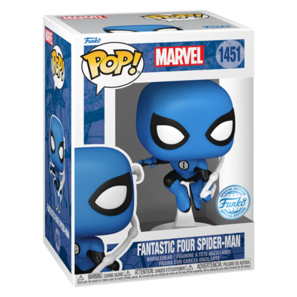 Marvel Pop! Fantastic Four Vinyl Figur Spider-Man Blue Suit Special Edition 10 cm Produktfoto