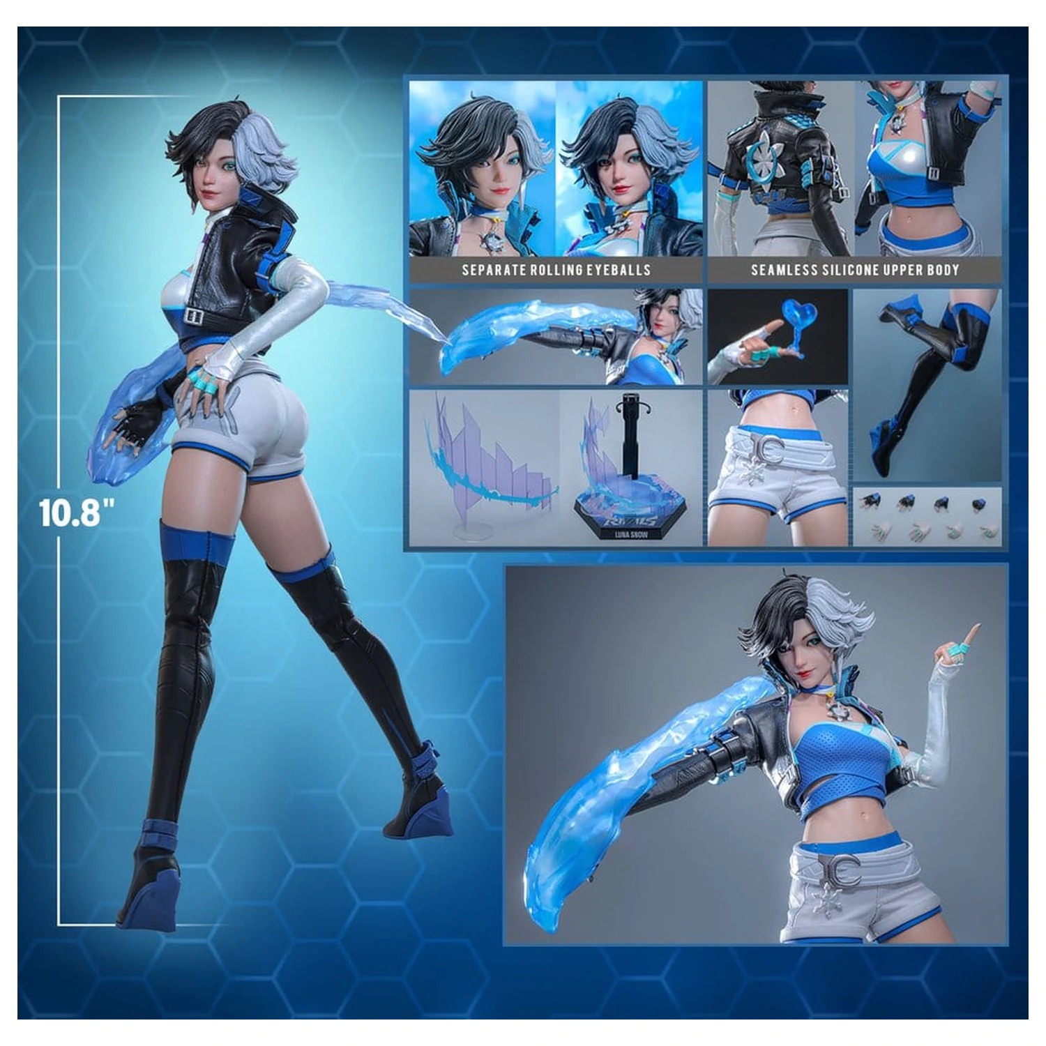 Marvel Rivals Videospiel Meisterwerk Actionfigur 1/6 Luna Snow 28 cm Produktfoto