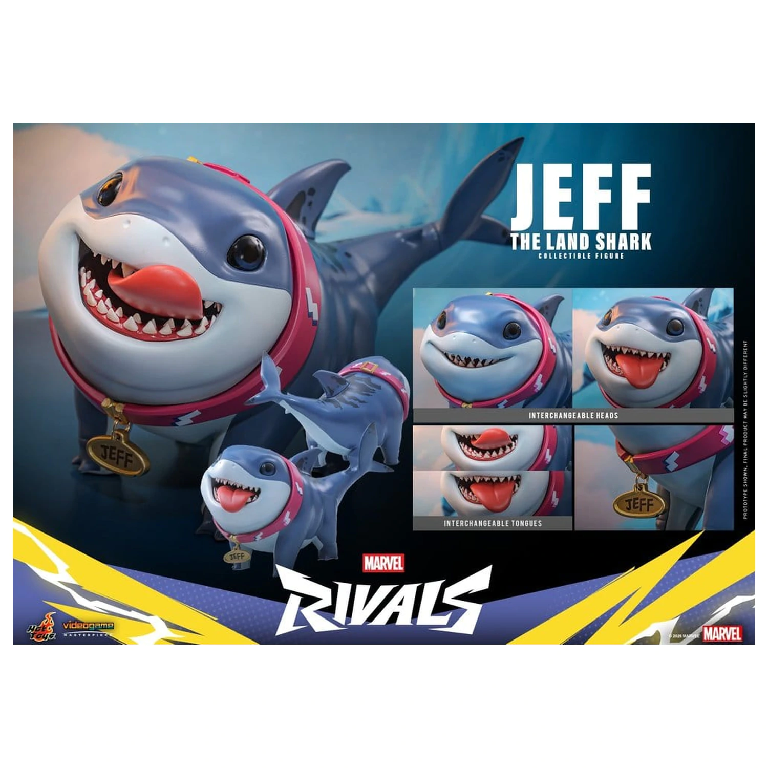 Marvel Rivals Videospiel Meisterwerk Serie Actionfigur Jeff the Land Shark 11 cm Produktfoto