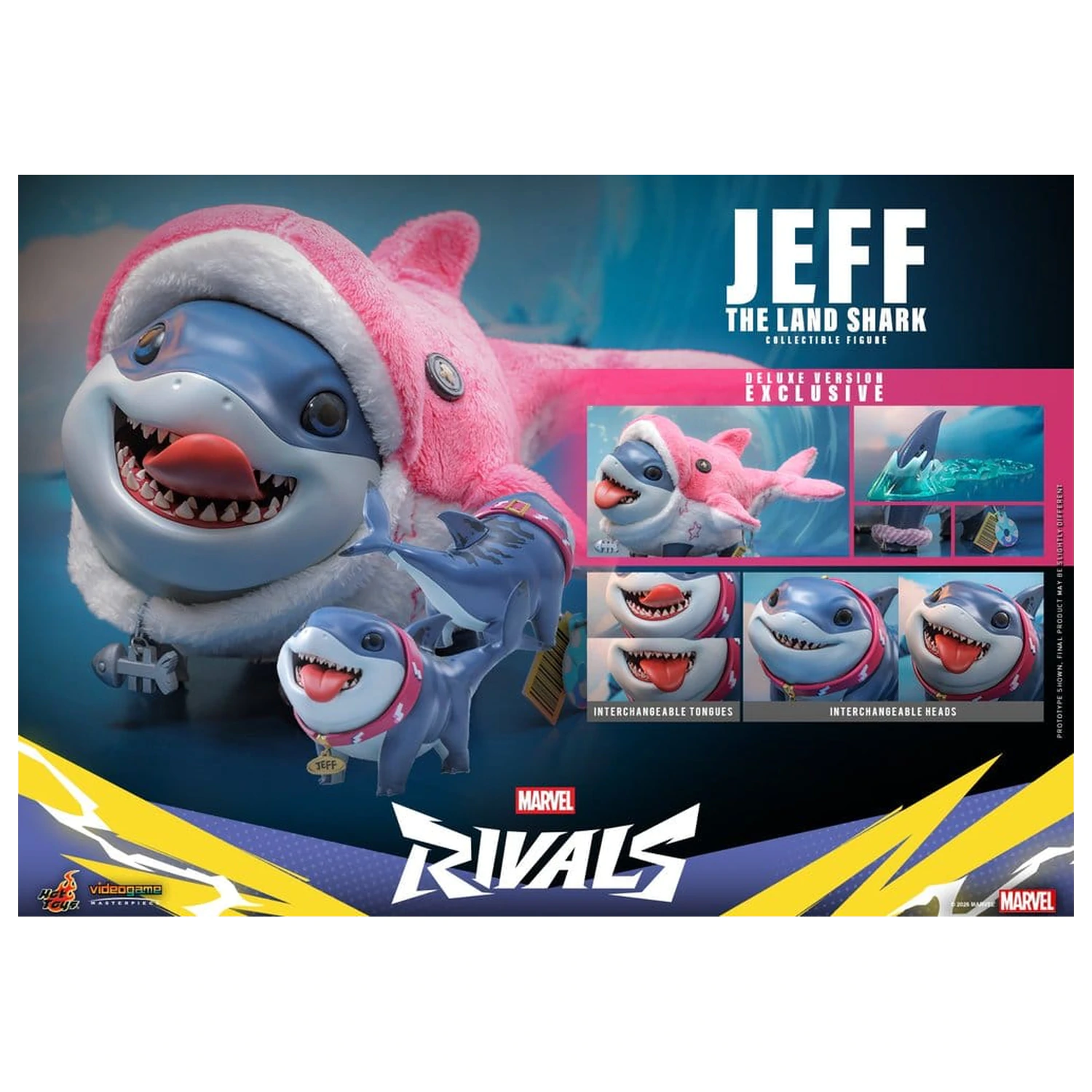 Marvel Rivals Videogame Masterpiece Series Action-Figur Jeff the Land Shark (Deluxe Version) 11 cm Produktfoto