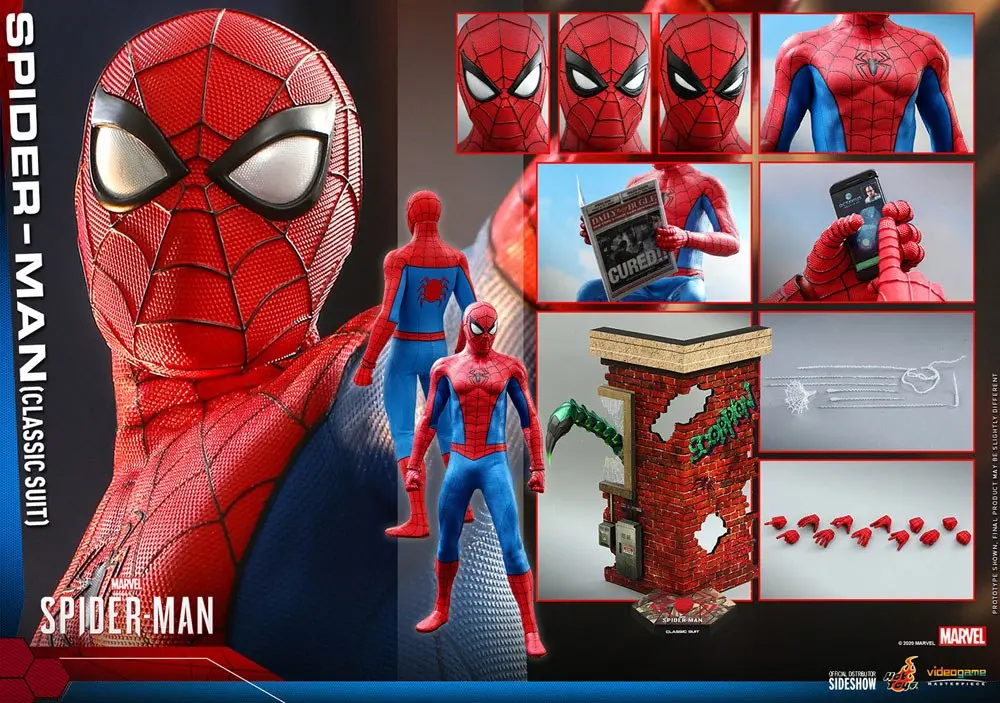 Marvel's Spider-Man Video Game Masterpiece Actionfigur 1/6 Spider-Man (Classic Suit) 30 cm Produktfoto