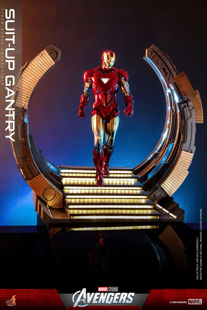 Marvel's The Avengers Accessories Collection Series Zubehör-Set Iron Man Suit-Up Gantry Produktfoto