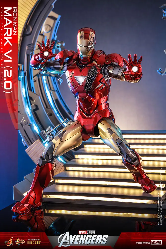 Marvel's The Avengers Movie Masterpiece Diecast Actionfigur 1/6 Iron Man Mark VI (2.0) 32 cm Produktfoto