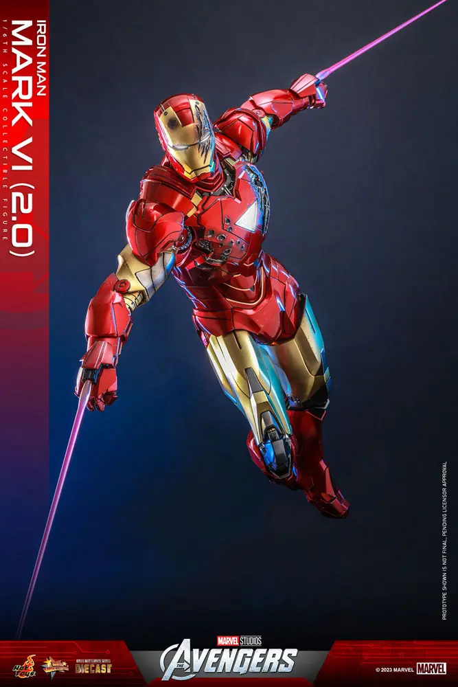 Marvel's The Avengers Movie Masterpiece Diecast Actionfigur 1/6 Iron Man Mark VI (2.0) 32 cm Produktfoto
