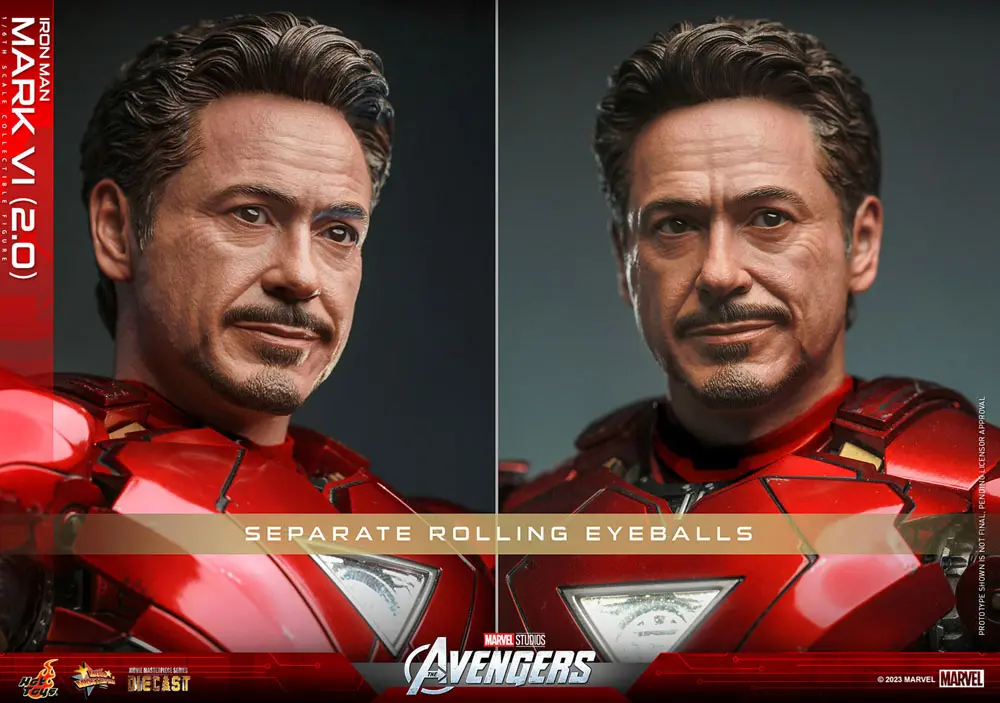 Marvel's The Avengers Movie Masterpiece Diecast Actionfigur 1/6 Iron Man Mark VI (2.0) 32 cm Produktfoto