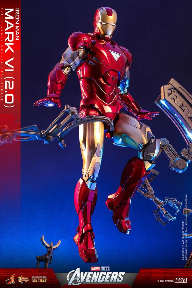 Marvel's The Avengers Movie Masterpiece Diecast Actionfigur 1/6 Iron Man Mark VI (2.0) 32 cm Produktfoto