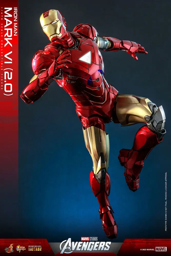 Marvel's The Avengers Movie Masterpiece Diecast Actionfigur 1/6 Iron Man Mark VI (2.0) 32 cm Produktfoto