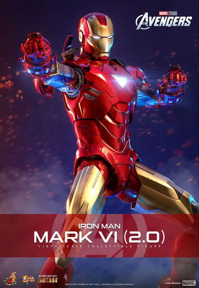 Marvel's The Avengers Movie Masterpiece Diecast Actionfigur 1/6 Iron Man Mark VI (2.0) 32 cm Produktfoto