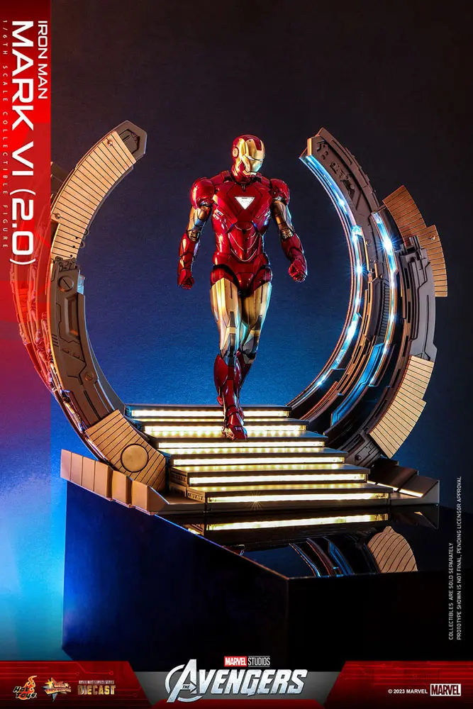 Marvel's The Avengers Movie Masterpiece Diecast Actionfigur 1/6 Iron Man Mark VI (2.0) 32 cm Produktfoto