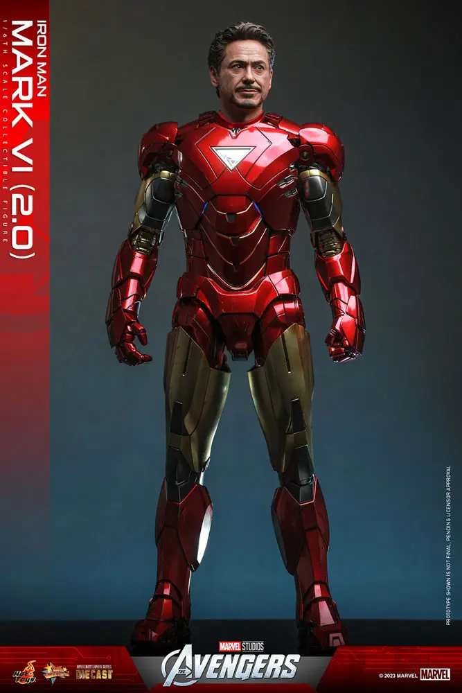 Marvel's The Avengers Movie Masterpiece Diecast Actionfigur 1/6 Iron Man Mark VI (2.0) 32 cm Produktfoto
