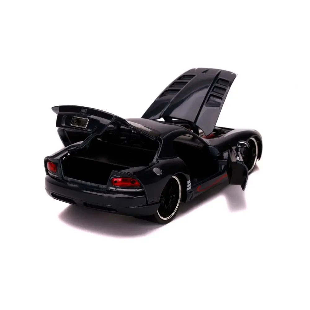 Marvel Spider-Man Hollywood Rides Diecast Modell 1/24 2008 Dodge Viper SRT10 mit Figur Produktfoto