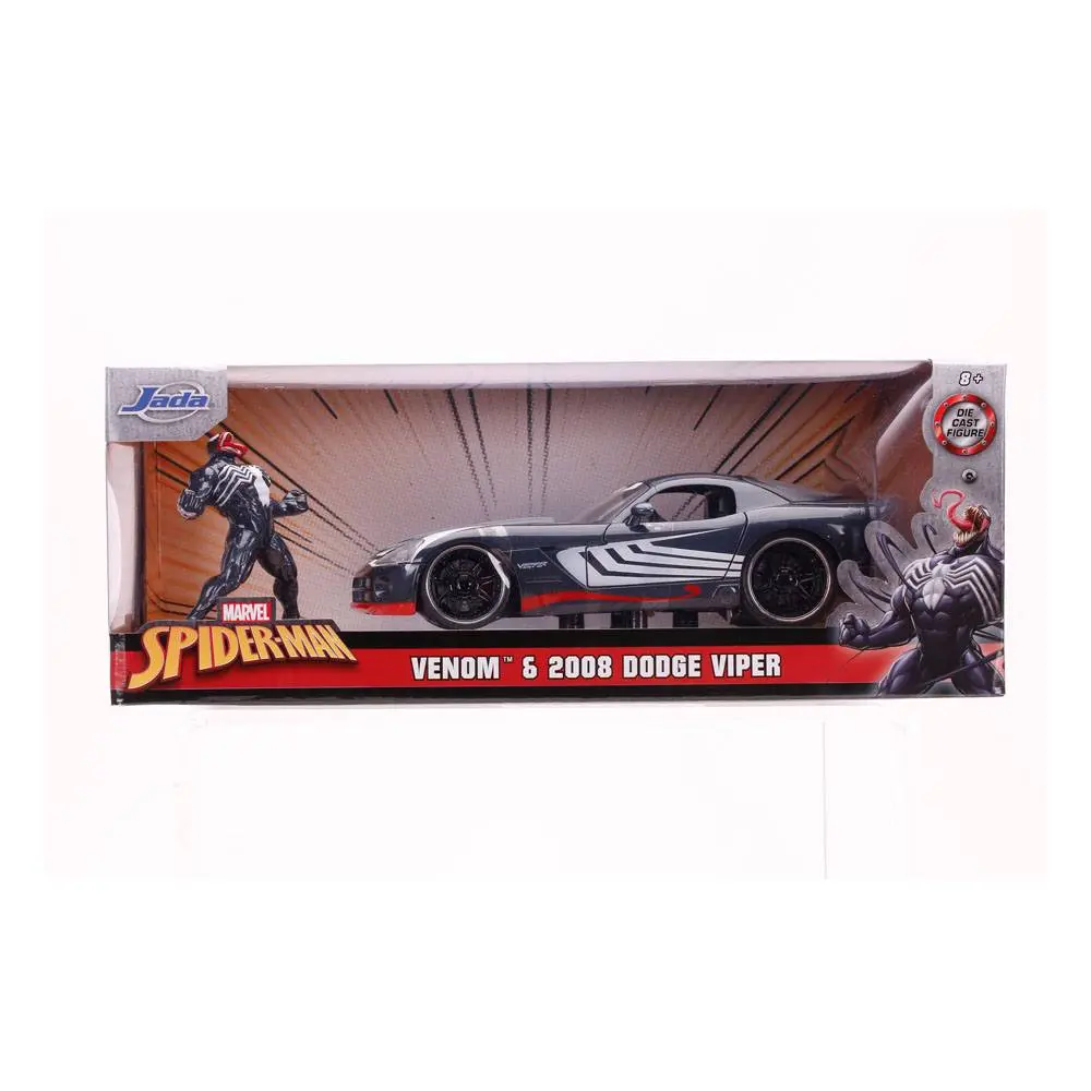 Marvel Spider-Man Hollywood Rides Diecast Modell 1/24 2008 Dodge Viper SRT10 mit Figur Produktfoto