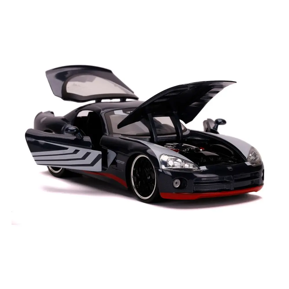 Marvel Spider-Man Hollywood Rides Diecast Modell 1/24 2008 Dodge Viper SRT10 mit Figur Produktfoto