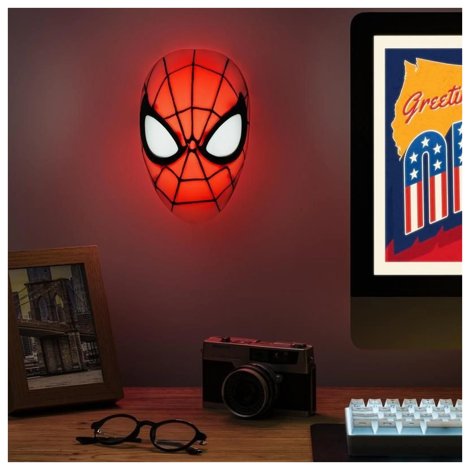 Marvel Spider-Man Maske Licht 22cm Produktfoto