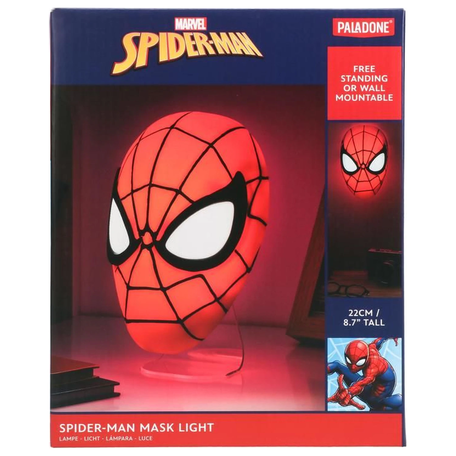 Marvel Spider-Man Maske Licht 22cm Produktfoto