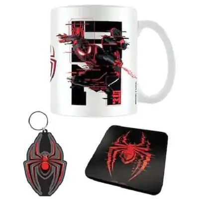 Marvel Tasse, Untersetzer und Schlüsselanhänger Set Spider-Man Miles Morales Web Glitch termékfotó