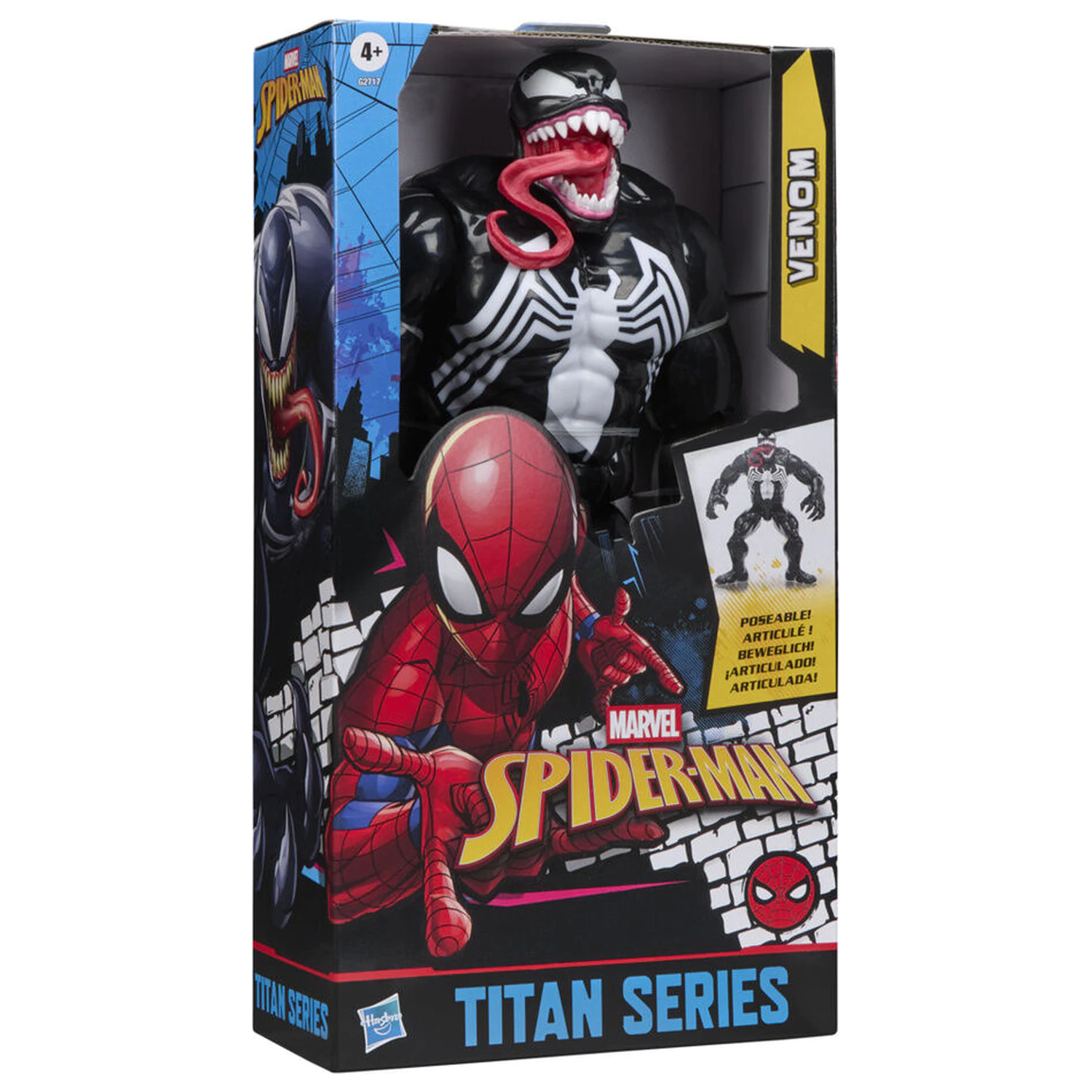 Marvel Spider-Man Titan Series Black Suit Venom Figur 30cm Produktfoto