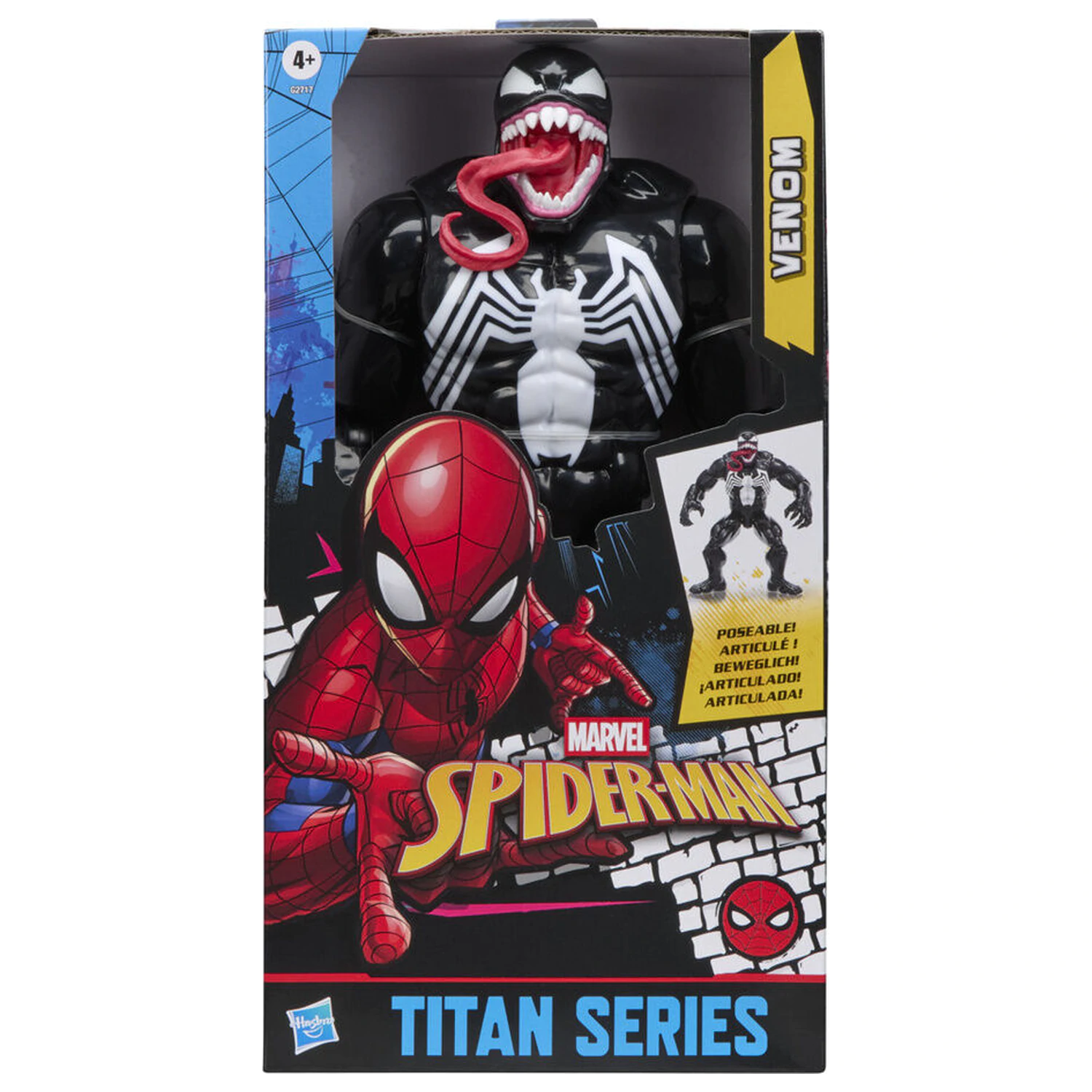 Marvel Spider-Man Titan Series Black Suit Venom Figur 30cm Produktfoto