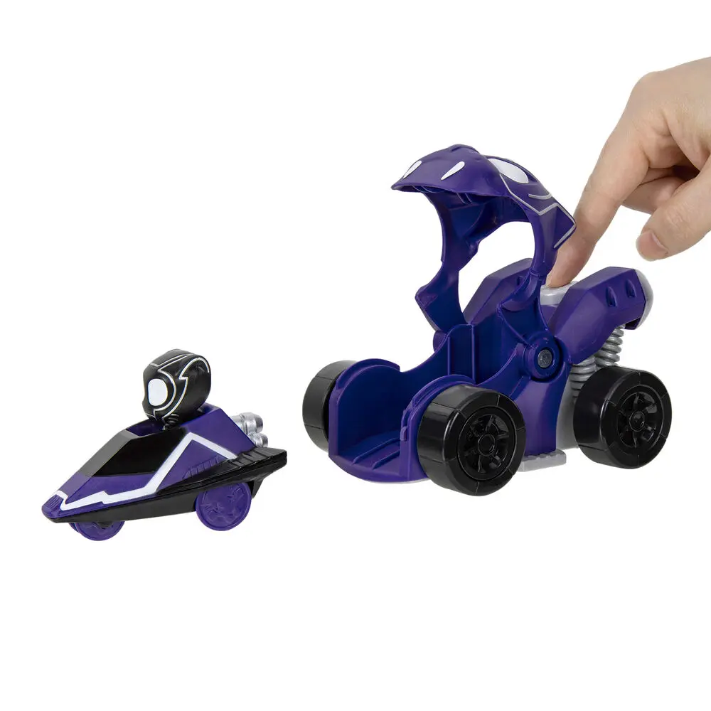 Marvel Spidey Amazing Friends Black Panther 2 in 1 Patroller Fahrzeug Produktfoto