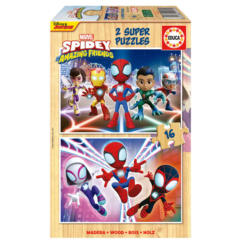Marvel Spidey Amazing Friends Holzpuzzle 2x16St Produktfoto