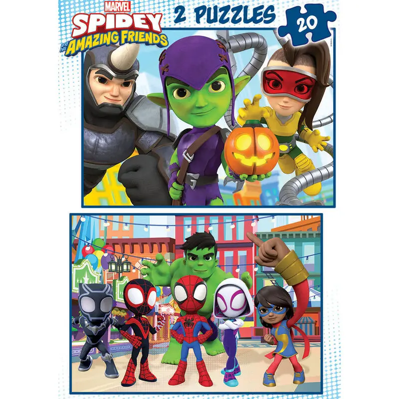 Marvel Spidey Amazing Friends Puzzle 2x20St Produktfoto