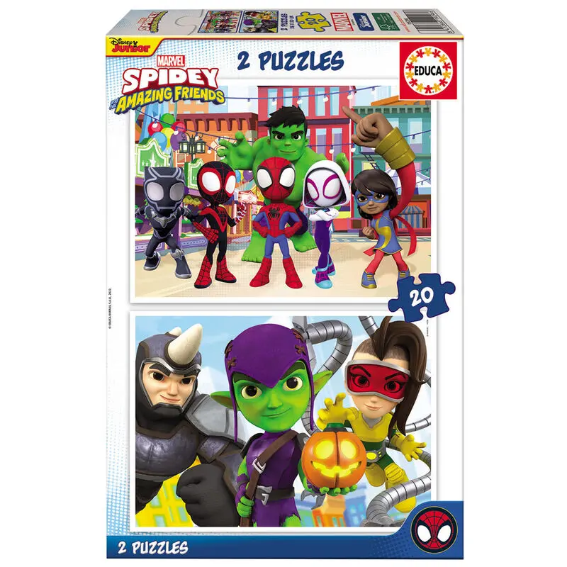Marvel Spidey Amazing Friends Puzzle 2x20St Produktfoto