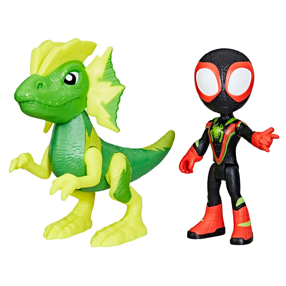 Marvel Spidey and his Amazing Friends Miles Spin Morales & Marvels Electrosaurus Figur Produktfoto