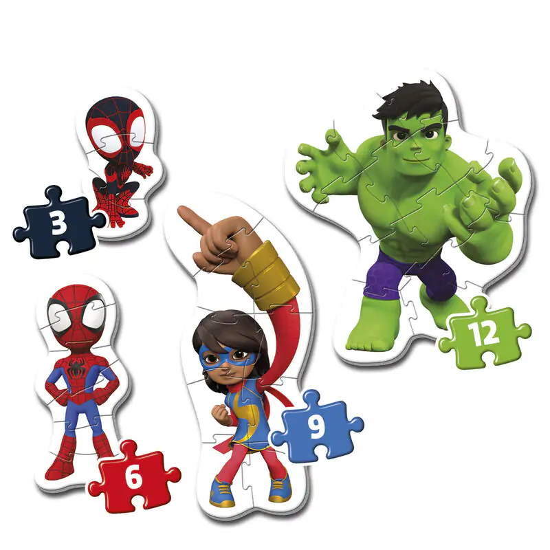 Marvel Spidey and His Amazing Friends Puzzle 3-6-9-12St Produktfoto