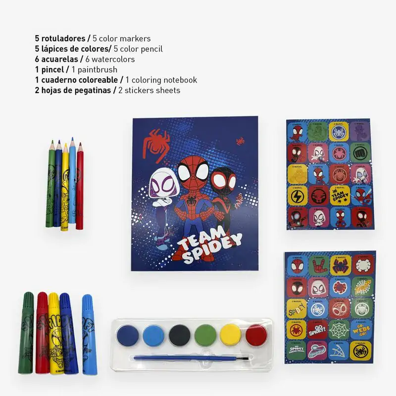 Marvel Spidey and His Amazing Friends Rucksack und Schreibwaren Set Produktfoto
