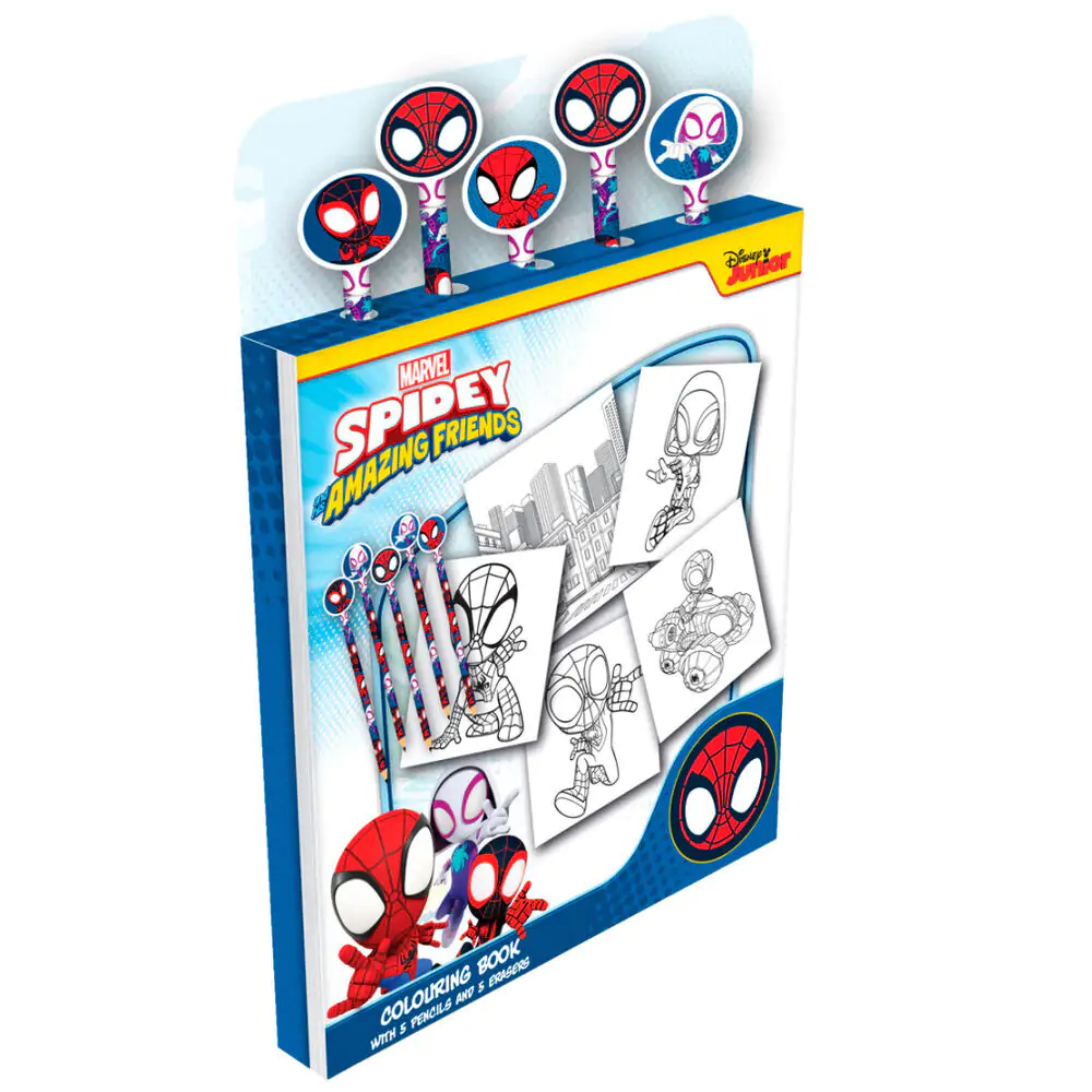 Marvel Spidey Malbuch mit Stiften und Radiergummis Produktfoto