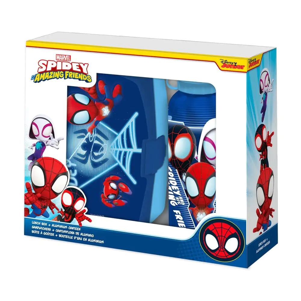 Marvel Spidey the Amazing Friends Aluminium Flasche und Lunchbox Produktfoto