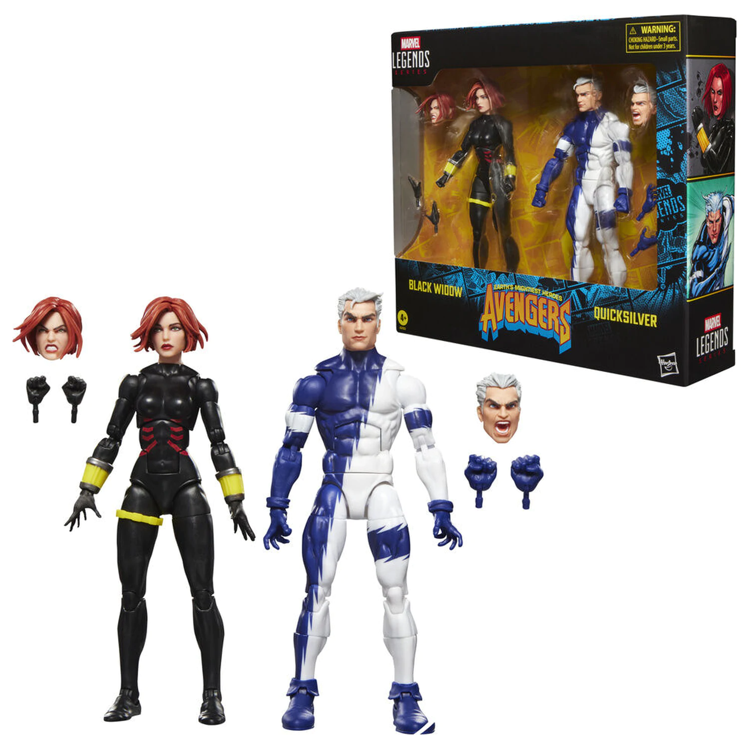 Marvel The Avengers Black Widow und Quicksilver Set von 2 Figuren 15cm Produktfoto