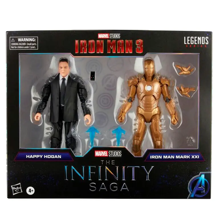 The Infinity Saga Marvel Legends Action Figur 2er-Pack 2021 Happy Hogan & Iron Man (Iron Man 3) 15 cm Produktfoto