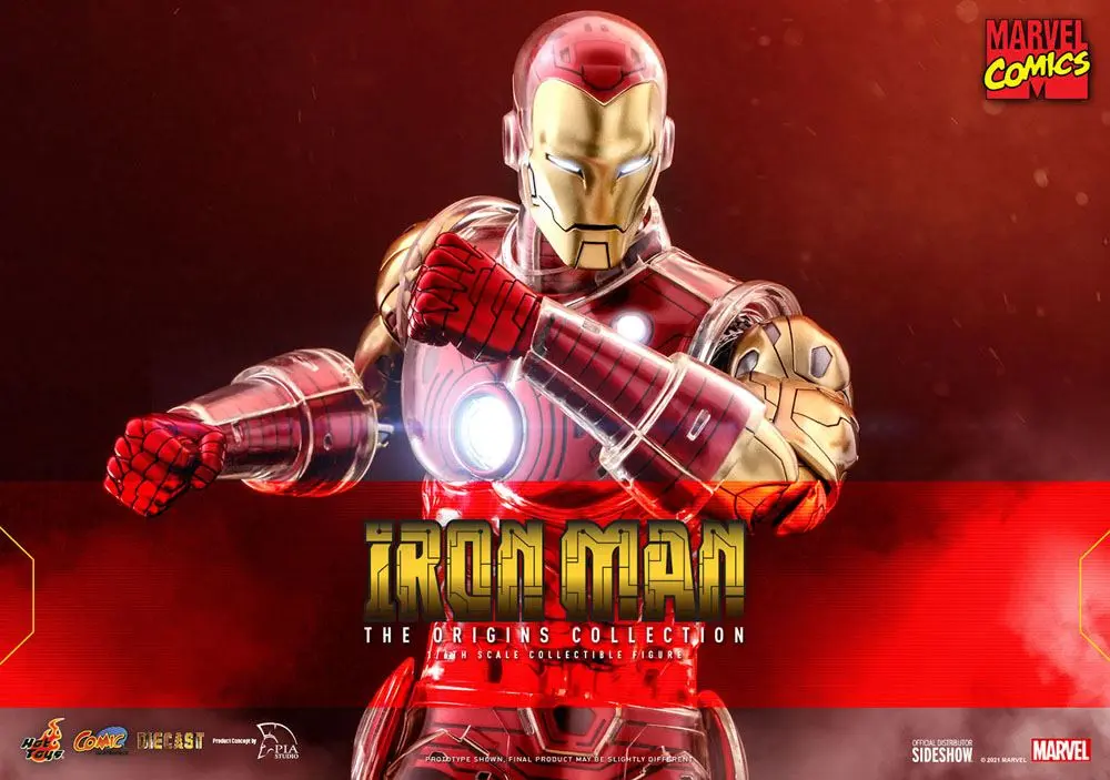 Marvel The Origins Collection Comic Masterpiece Actionfigur 1/6 Iron Man 33 cm Produktfoto