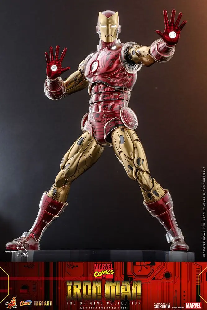 Marvel The Origins Collection Comic Masterpiece Actionfigur 1/6 Iron Man 33 cm Produktfoto