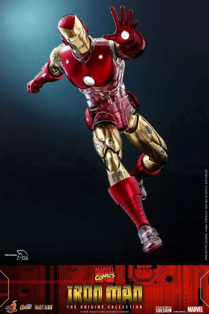 Marvel The Origins Collection Comic Masterpiece Actionfigur 1/6 Iron Man 33 cm Produktfoto