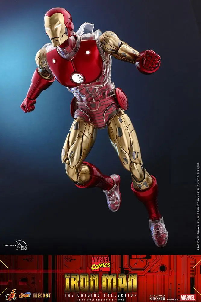 Marvel The Origins Collection Comic Masterpiece Actionfigur 1/6 Iron Man 33 cm Produktfoto